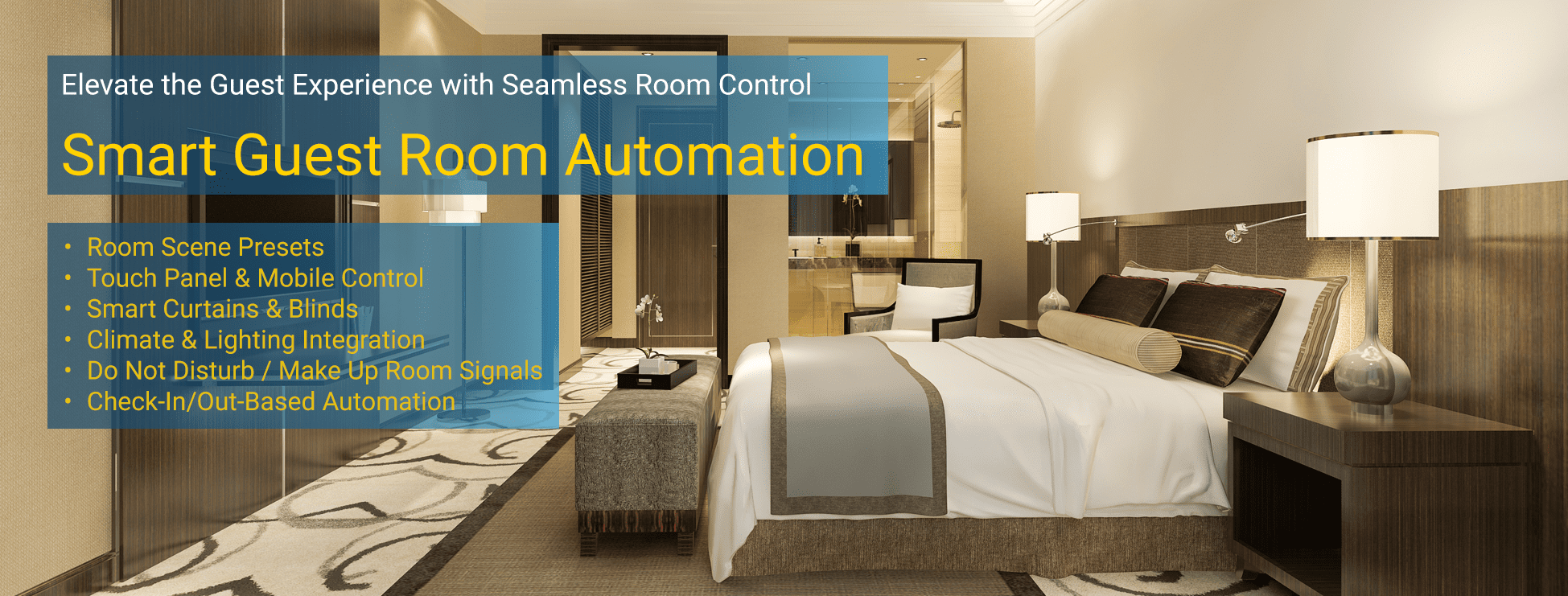 View of Smart Guest Room Automation for Hotels in UAE | Be Smart House
